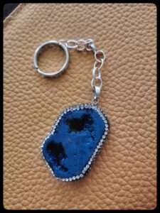 Cute and fashionable keychain in blue